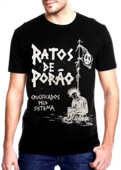 CAMISETA PLUS SIZE RATOS DE PORÃO CRUCIFICADOS PELO SISTEMA