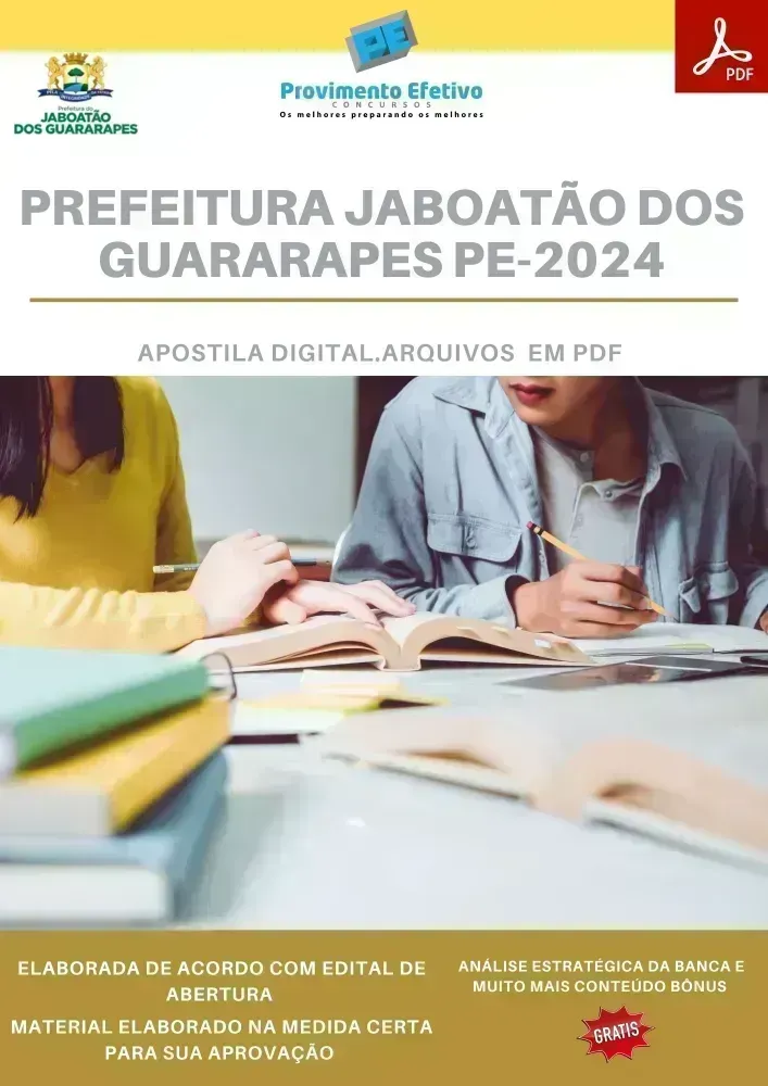 Apostila Pref. Jaboatão dos Guararapes PE Técnico Enfermagem 2024
