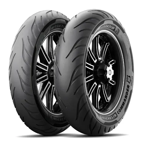 PNEUS MICHELIN COMMANDER III SPORTSTER 883 E STREET BOB - 110/90-19 (Diant) e 150/80-16 (Tras) - Dianteiro mais largo