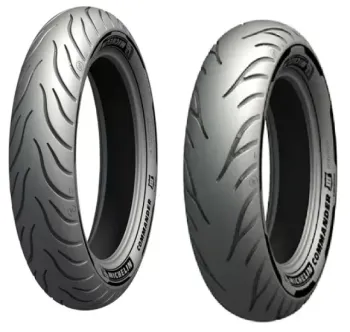 PNEUS MICHELIN COMMANDER 3  SHADOW 750 - 130/80-17 (Diant) e 170/80-15 (Tras) - Opção mais larga diant