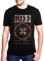 CAMISETA PLUS SIZE KISS ROCK AND ROLL OVER TOUR 76-77  - Foto 2