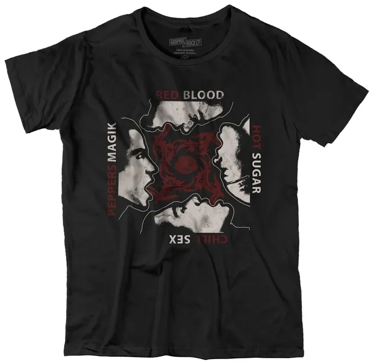 CAMISETA PLUS SIZE RED HOT CHILI PEPPERS BLOOD SUGAR SEX MAGIK Imagem