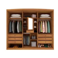 Guarda-Roupa Casal Madrid 6 PT 7 GV Cinamomo e Off White - Foto 4