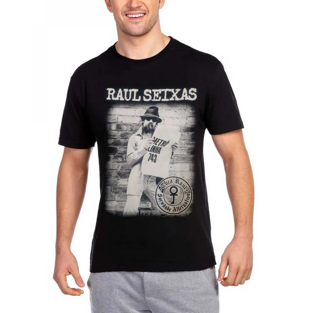 CAMISETA PLUS SIZE RAUL SEIXAS METRÔ LINHA 743 Imagem