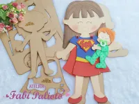 G1.674 Gabarito de Moldes  em MDF   Super Mãe - Painel  - Foto 5