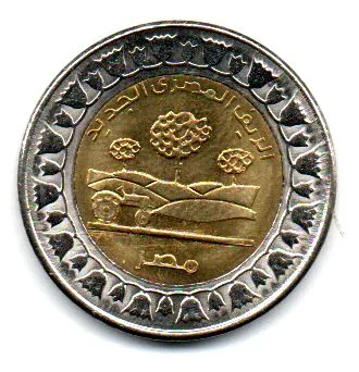 Egito - 2019 - 1 Pound - Comemorativa - New national projects: New Egyptian Countryside - Sob/Fc Imagem