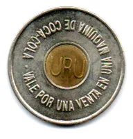 Ficha Antiga Coca-Cola - Uruguai - Sob - Foto 2