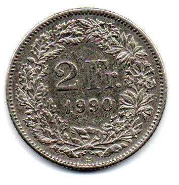 Suíça - 1990 - 2 Francs