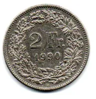 Suíça - 1990 - 2 Francs