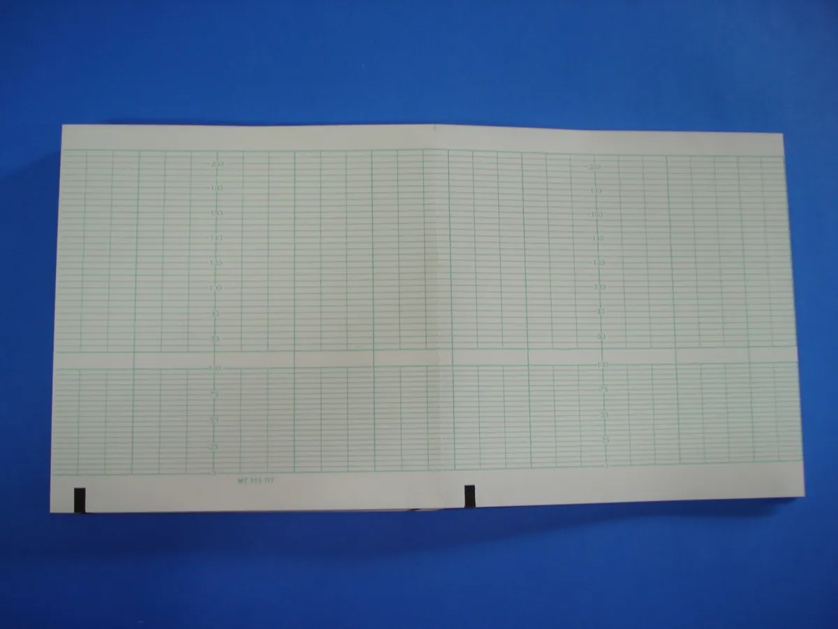 PAPEL TERMOSENSÍVEL P/ ECG COMPATÍVEL COM TOITU MT-516 TITS 152X150X200 - pacote com 10 blocos
