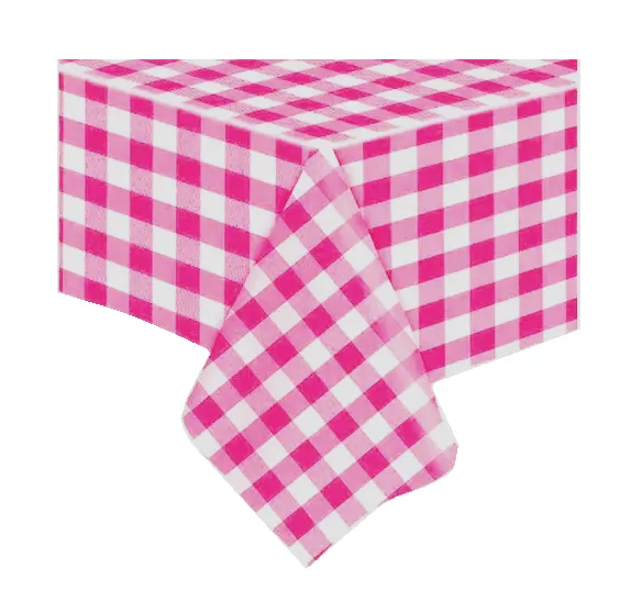 Toalha Perolizada 78X78cm Xadrez Pink C/10