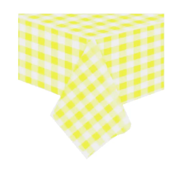 Toalha Perolizada 78X78cm Xadrez Amarela C/10