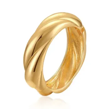 Bracelete Grosso Trançado - Ouro 18k