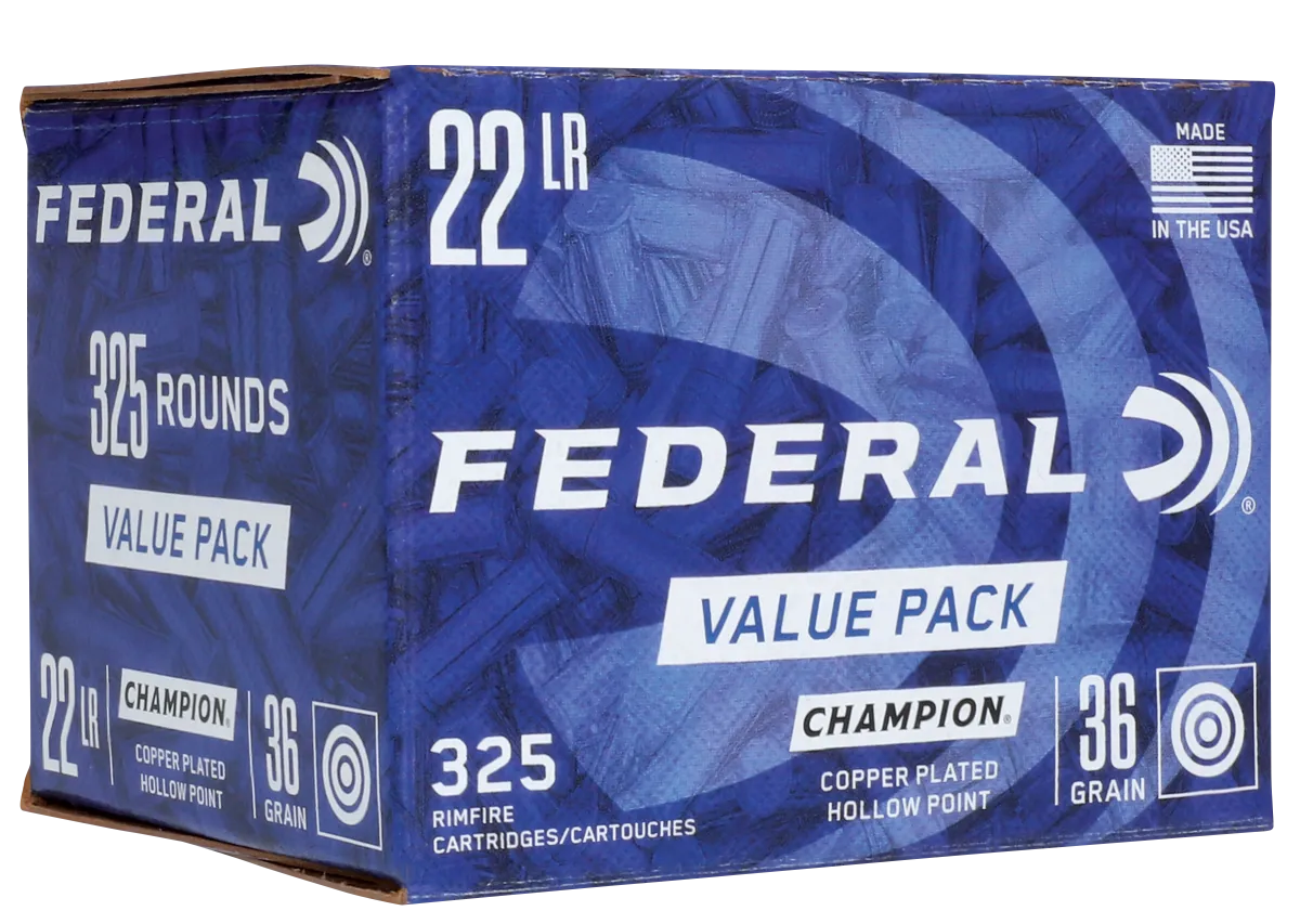 MUNIÇÃO CAL .22 LR FEDERAL CHAMPION 36gr  CX C/325 Imagem