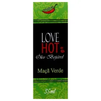 LOVE HOT ÓLEO BEIJÁVEL AROMÁTICO MAÇA VERDE 35ML - CHILLIES.                                                                                                         LIBYSEXSHOP - Foto 4