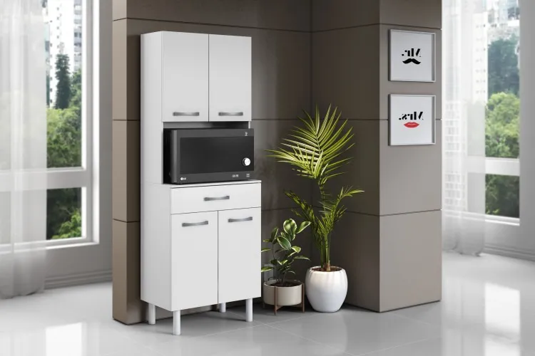 Paneleiro 4 Portas 1 Gaveta 61 cm Imagem