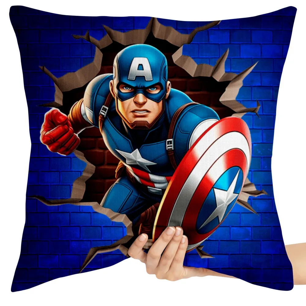 Almofada Capitão América parede tijolos Imagem