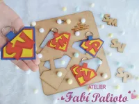 G1.677  Gabarito de Moldes  em MDF Chaveiros Super Pai - Mãe, Vovó e Vovô - Foto 2