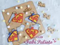 G1.677  Gabarito de Moldes  em MDF Chaveiros Super Pai - Mãe, Vovó e Vovô - Foto 3