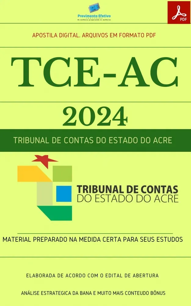 Apostila do TCE AC 2024 Engenharia Civil Analista Administrativo Imagem