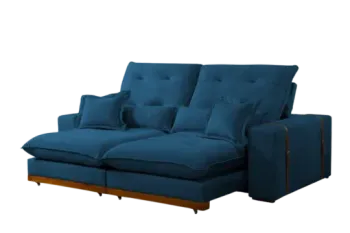 Sofá Retrátil e Reclinável Lblon/toronto/Dalia New 2,50 m Veludo –  pri - Foto 2