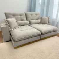 Sofá Retrátil e Reclinável Dalia New 2,90 m Veludo – D’VITRINE ESTOFADOS TT