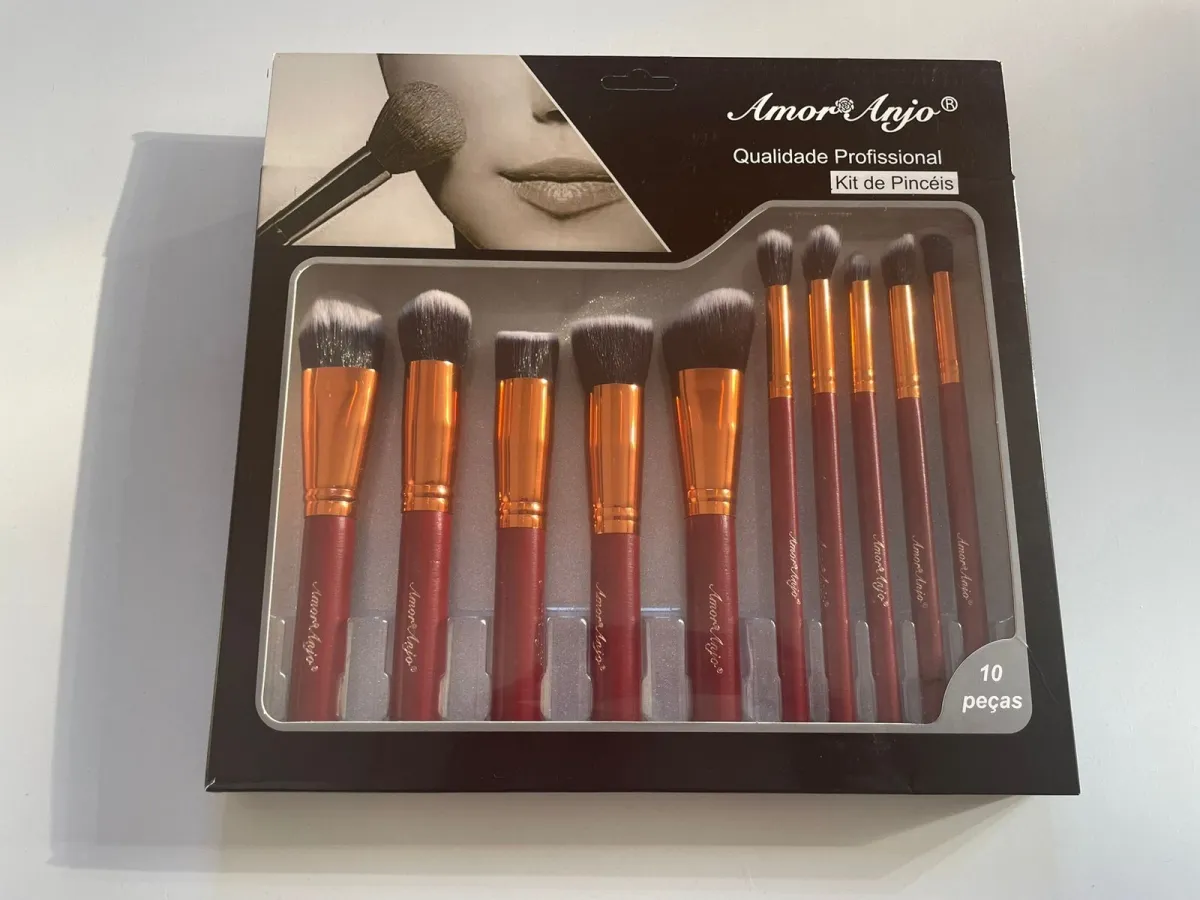 Kit de Pincéis 10 Peças Qualidade Profissional Amor Anjo Imagem