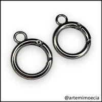 ARGOLA MOSQUETÃO / ARGOLA ARTICULADA COM ELO - TAMANHO P - Foto 3