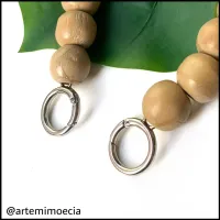 ARGOLA MOSQUETÃO / ARGOLA ARTICULADA COM ELO - TAMANHO P - Foto 4