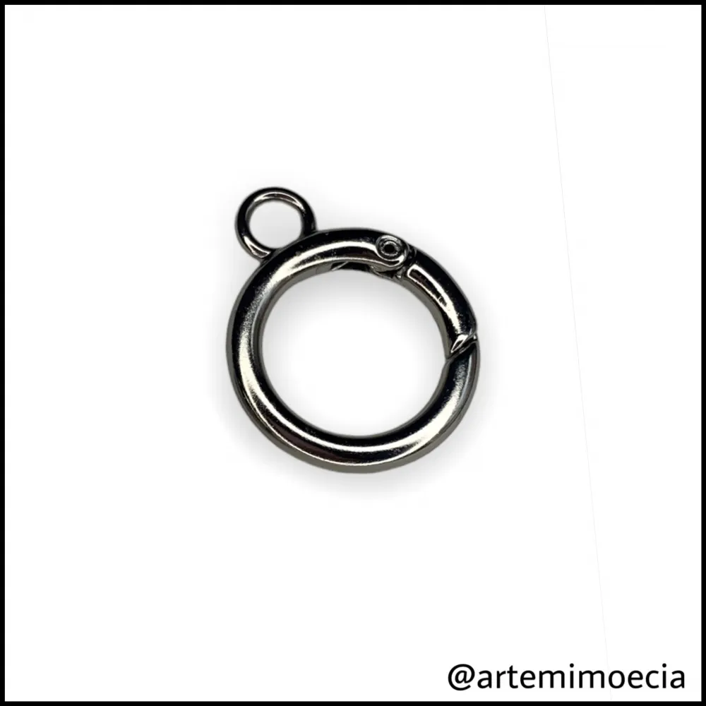 ARGOLA MOSQUETÃO / ARGOLA ARTICULADA COM ELO - TAMANHO P