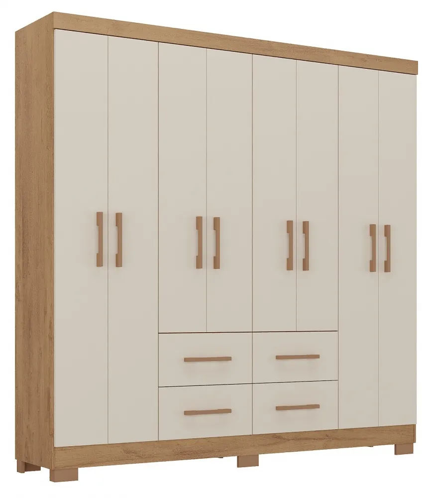 Roupeiro Itapema atualle 8 Portas 2 Gavetas 1,82