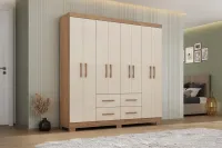 Roupeiro Itapema atualle 8 Portas 2 Gavetas 1,82 - Foto 2