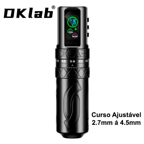 Máquina de Tatuagem PEN DKLab MIZAR Black com 2 Baterias 