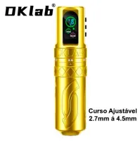 Máquina de Tatuagem PEN DKLab MIZAR Gold com 2 Baterias 