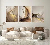 Trio  abstrato dourado luxo PROMO - Foto 2