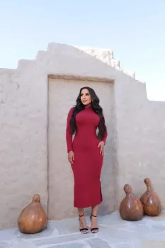 Vestido Longuete Manga Longa