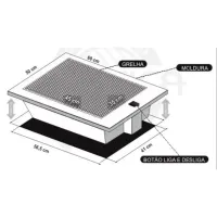 Churrasqueira Cooktop Gourmet Elétrica 220V Grelha Uruguaia - Foto 6