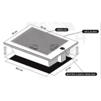 Churrasqueira Cooktop Gourmet Elétrica 110V Grelha Uruguaia - Foto 6