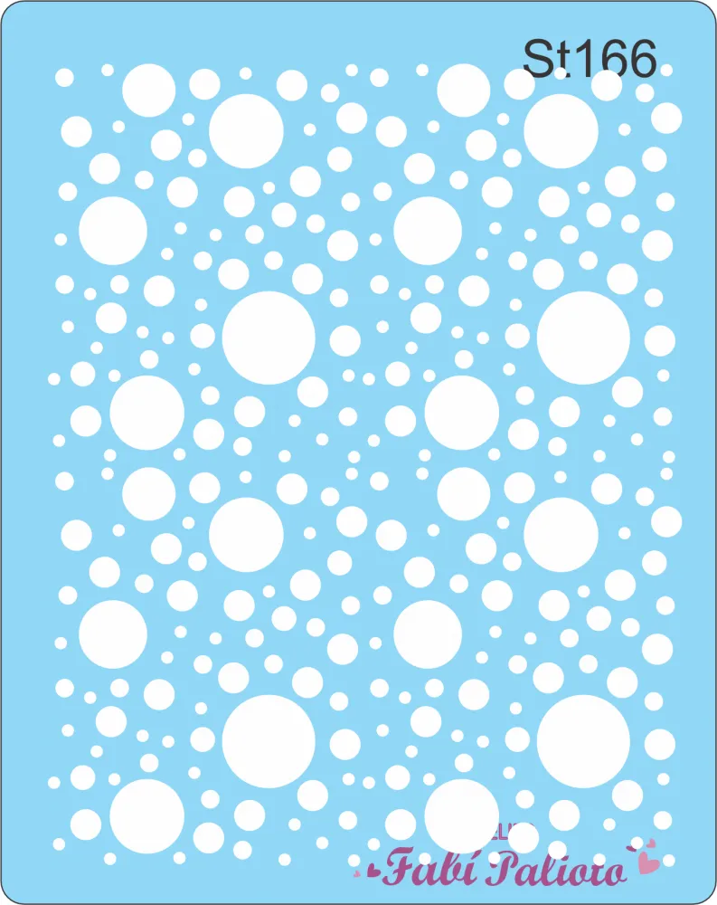 ST166  Stencil  Bolhas Imagem