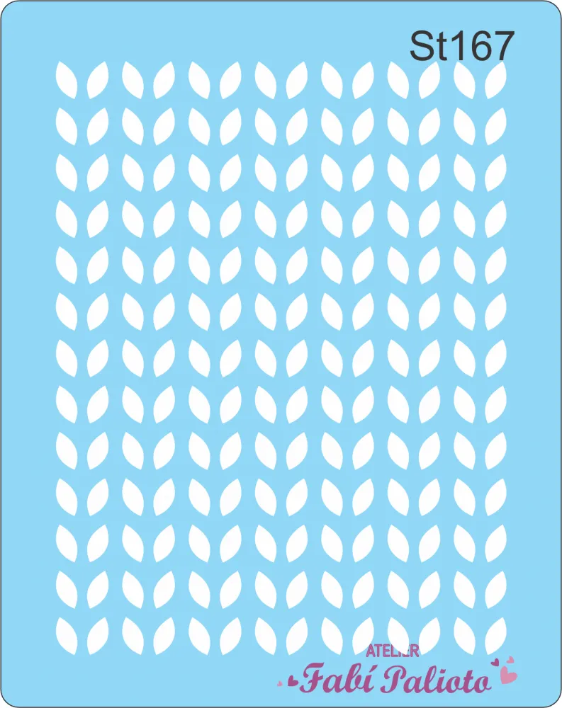 ST167  Stencil  Folhinhas