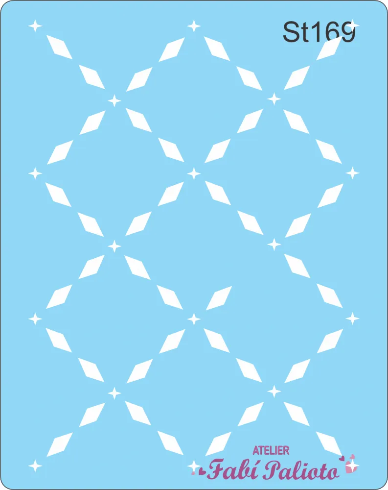 ST169  Stencil  Losango Misto