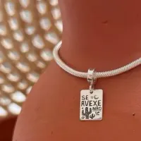 Berloque de Prata 950 - SE AVEXE NÃO -  BS110 - Foto 2