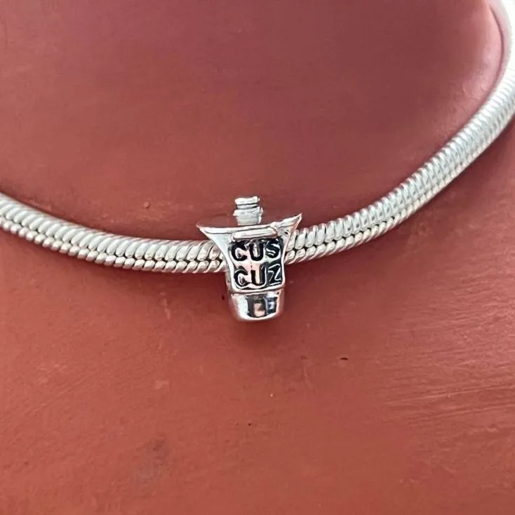 Berloque de Prata 925 - Panela de Cuscuz - 251930 Imagem