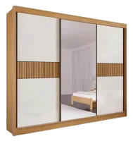 Guarda-Roupa 3 Portas Los Angeles Ripado  100% MDF 2,75