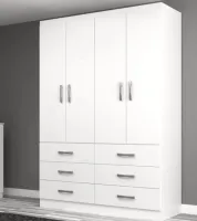 Guarda-Roupa Treviso 4 Portas e 6 gavetas evdencia