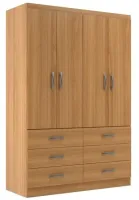 Guarda-Roupa Treviso 4 Portas e 6 gavetas evdencia - Foto 4