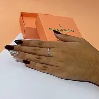 Anel de prata 950 - Corações c/ pedras  - 270632 - Foto 3