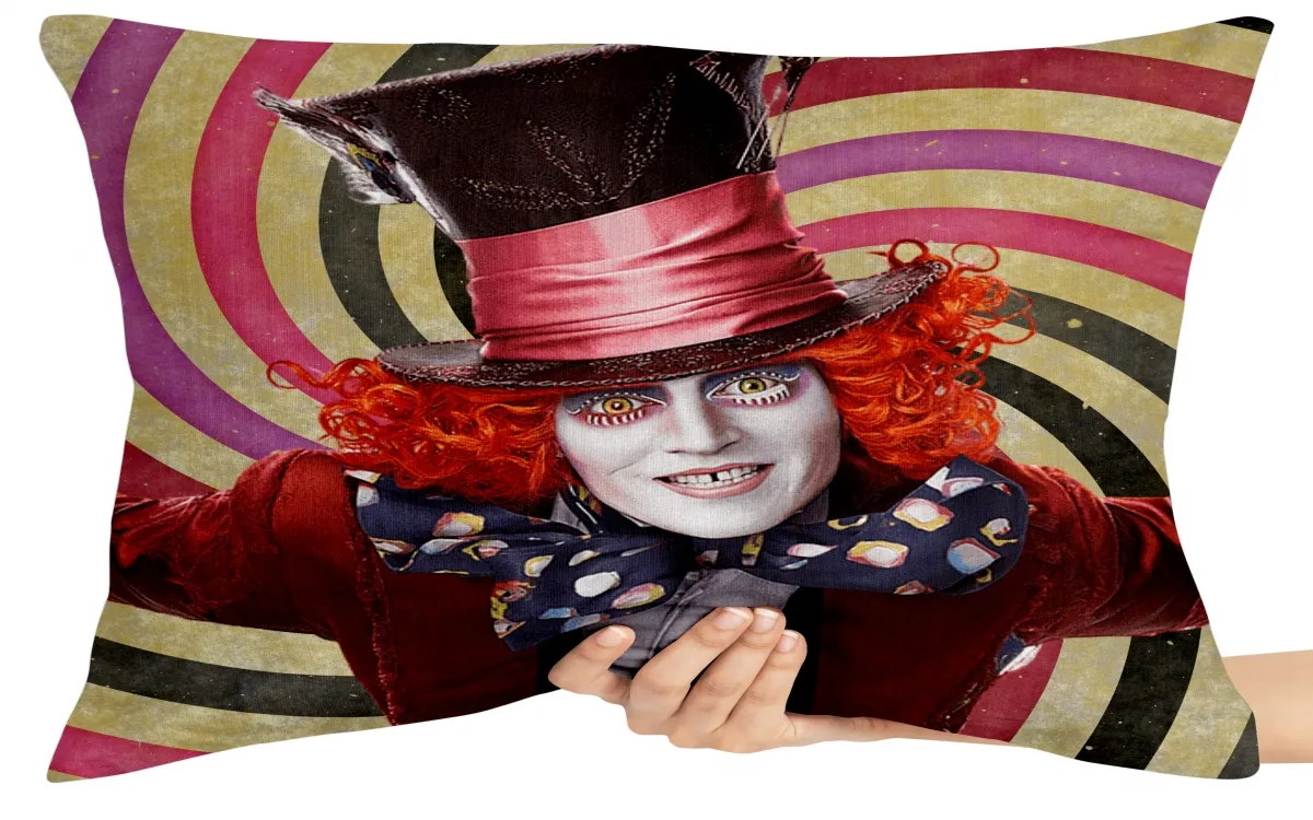 Capa de Almofada ou Travesseiro Chapeleiro Maluco chapéu