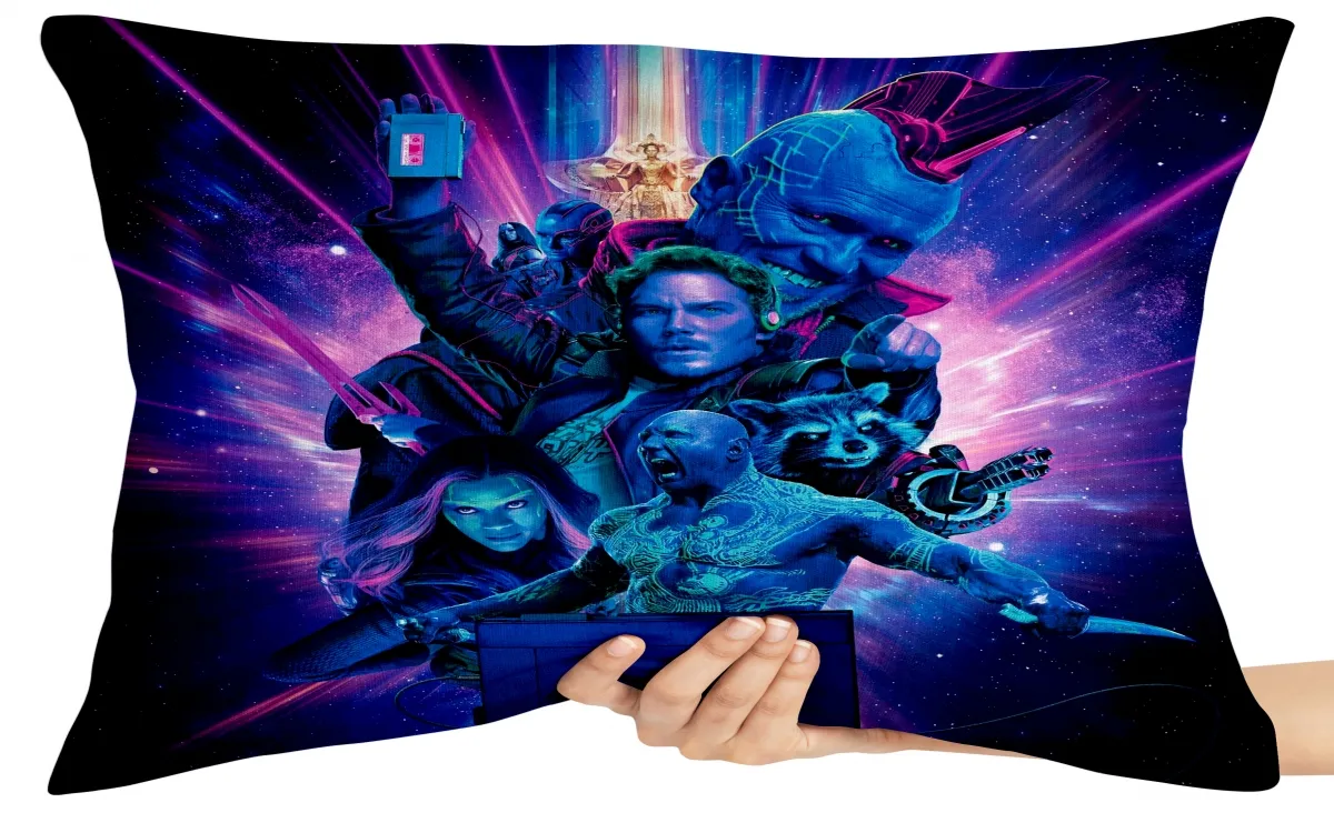 Capa de Almofada ou Travesseiro Guardiões da Galáxia azul Imagem