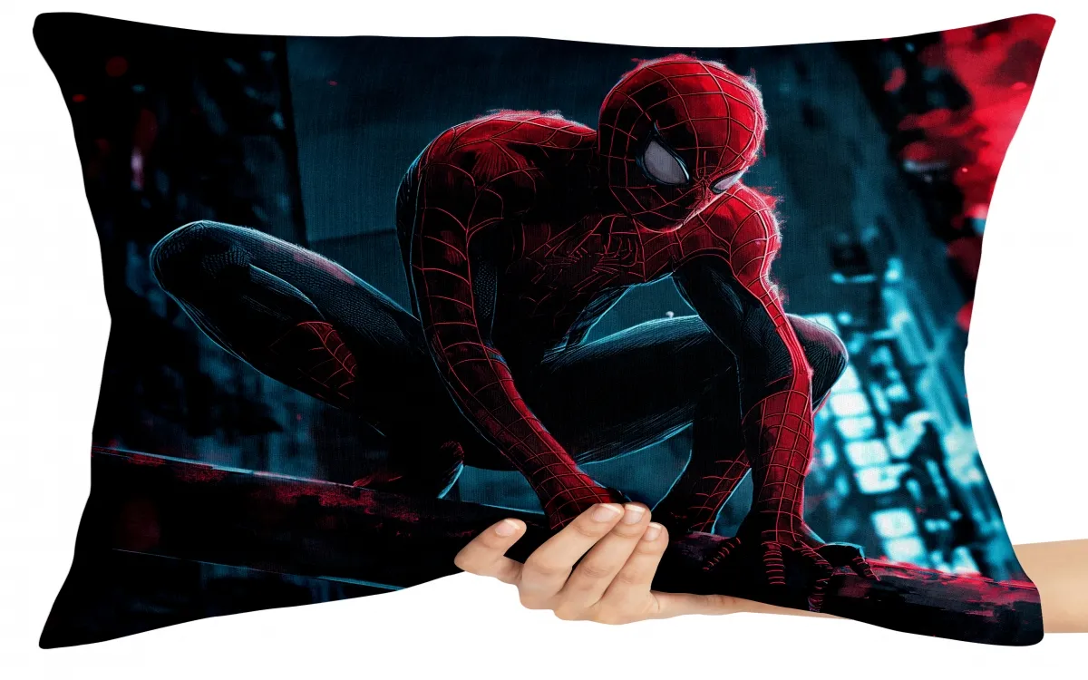 Capa de Almofada ou Travesseiro Homem Aranha 3D Imagem